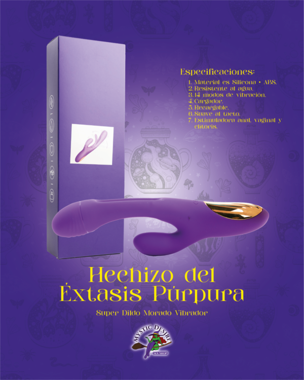 Hechizo del Éxtasis Púrpura – Vibrador Multifunción Recargable